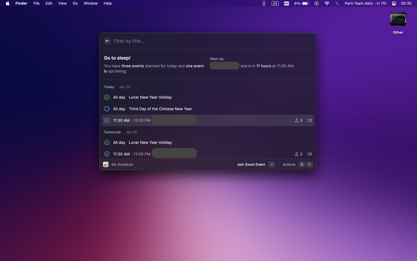 Raycast 瀏覽行程